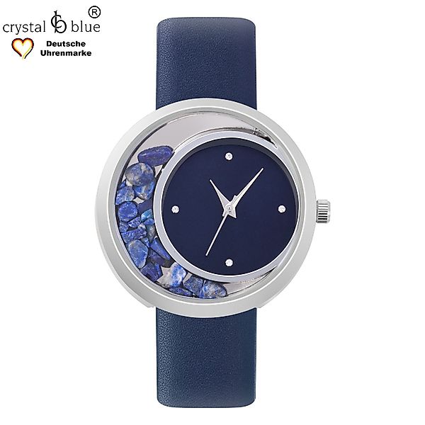 crystal blue Quarzuhr Damenuhr analog Armbanduhr günstig online kaufen