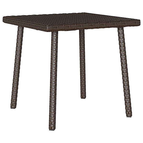vidaXL Garten-Couchtisch Rechteckig Braun 40x40x37 cm Poly Rattan 4104046 günstig online kaufen
