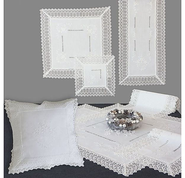 matches21 HOME & HOBBY Tischdecke Tischläufer CORA Spitze & Stickerei Landh günstig online kaufen