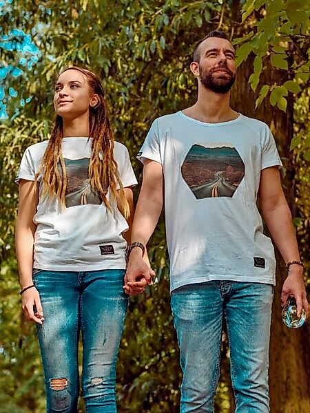 Unisex Shirt Soulcover Hit The Road T-shirt Unisex Handvernäht günstig online kaufen