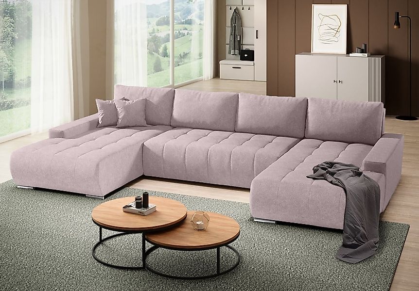 Beautysofa Ecksofa mit Bettkasten DRACO U, günstig online kaufen