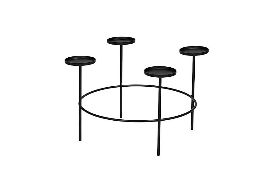 Macosa Home Adventskranz Schwarz Metall 43 cm oder 31 cm modern, elegantes günstig online kaufen