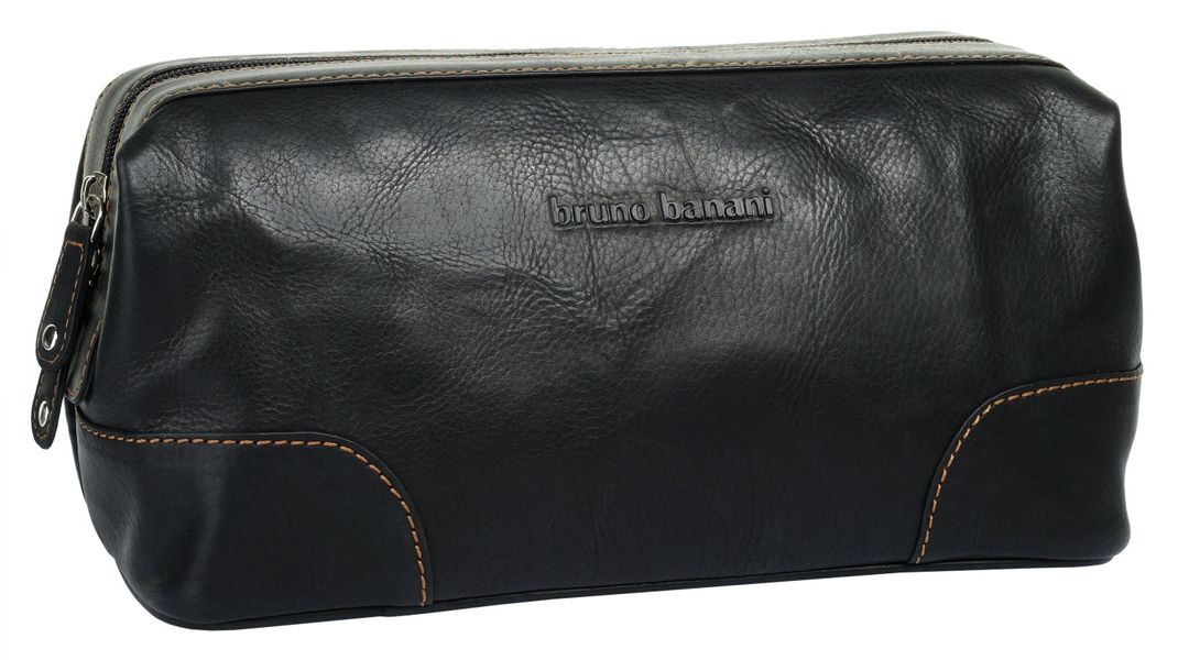 Bruno Banani Kulturbeutel, echt Leder günstig online kaufen