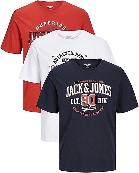 Jack & Jones PlusSize Print-Shirt (Spar-Set, 3er-Pack) Big Size Shirt Überg günstig online kaufen
