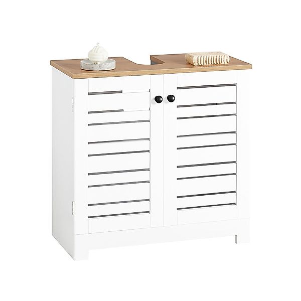 SoBuy Waschbeckenschrank BZR40 mit Lamellentüren Badschrank günstig online kaufen
