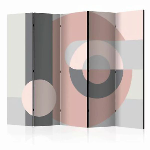 artgeist Paravent Geometric Wreath (Pink) II [Room Dividers] rosa/grau Gr. günstig online kaufen