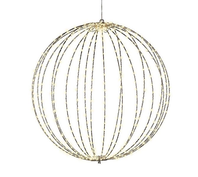 Leuchtkugel Weihnachten zum Hängen LED Kugel Metall Warmweiß Stecker Timer günstig online kaufen