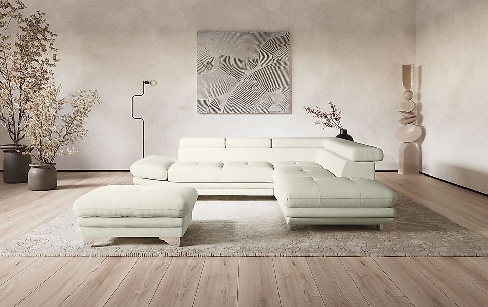 COTTA Ecksofa "Enterprise L-Form", mit Arm- & Kopfteilverstellung, wahlweis günstig online kaufen