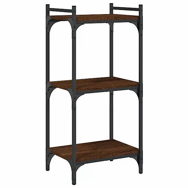 VidaXL Bücherregal 3 Böden Braun Eichen-Optik 40x30x86cm Holzwerkstoff günstig online kaufen