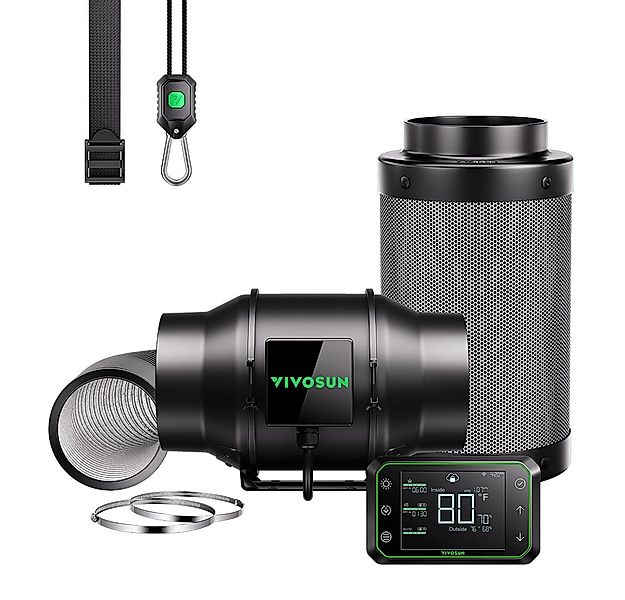 VIVOSUN Ventilatorkombigerät VIVOSUN AeroZesh G-Serie Smart Luftfiltration günstig online kaufen