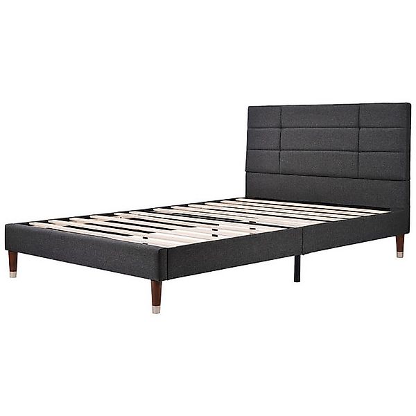 IDEASY Bettgestell Doppelbett, Holzbett, Samt/Leinenmaterial, 140x200cm, gr günstig online kaufen