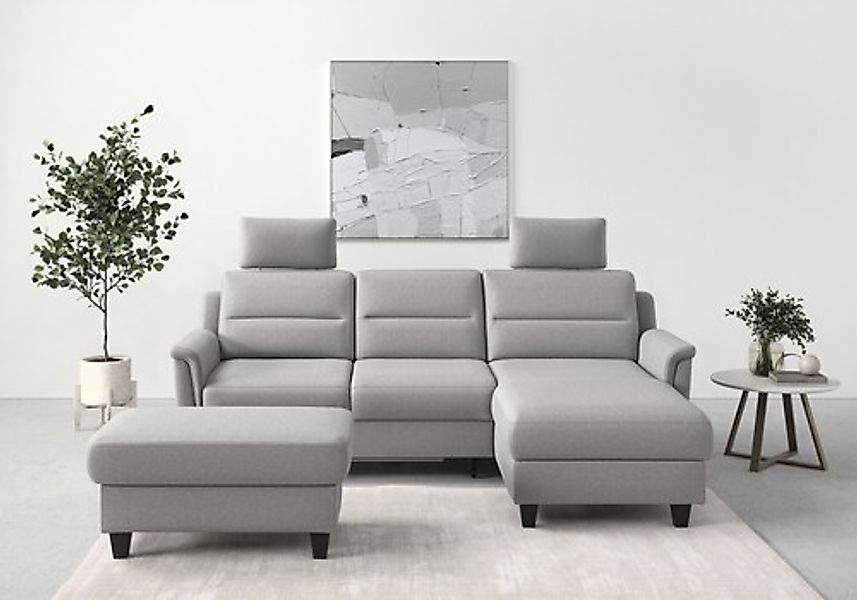 sit&more Ecksofa "Farö L-Form", inklusive Federkern, wahlweise mit Bettfunk günstig online kaufen