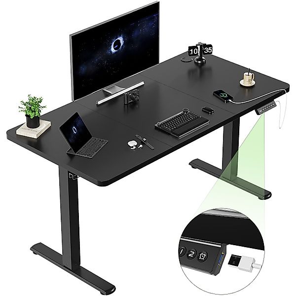 HOMALL Schreibtisch Höhenverstellbarer mit USB-Ladefunktion und günstig online kaufen