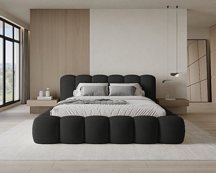 Chilly Möbel Polsterbett Stone Cord Stoff 200x200 cm mit Stauraum Poso 135 günstig online kaufen