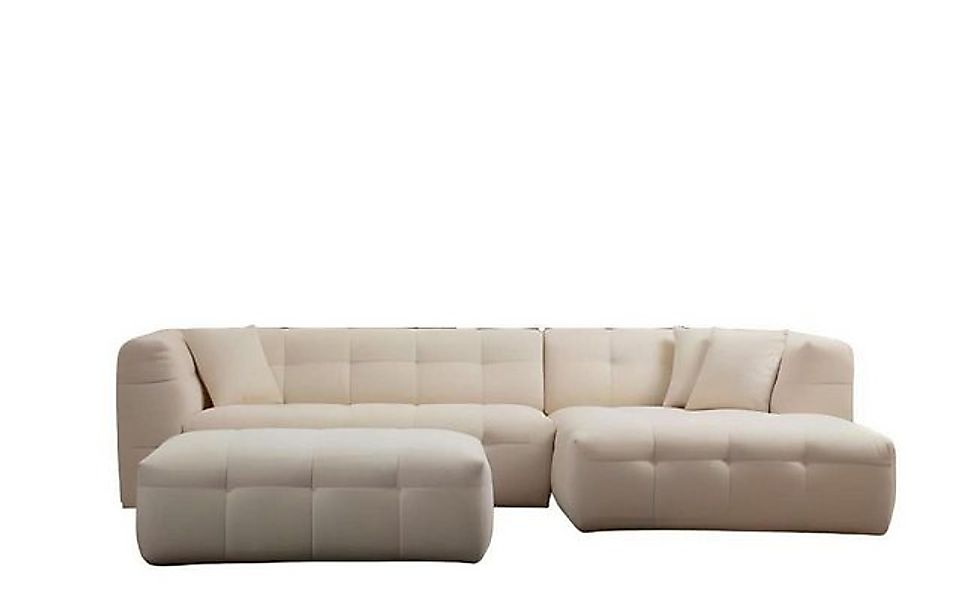 JVmoebel Ecksofa Stilvolles Wohnzimmer L-Form Sofa Polster Hocker Moderne G günstig online kaufen