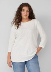 s.Oliver 3/4-Arm-Shirt T-Shirt Shirt mit Flammgarnstruktur günstig online kaufen