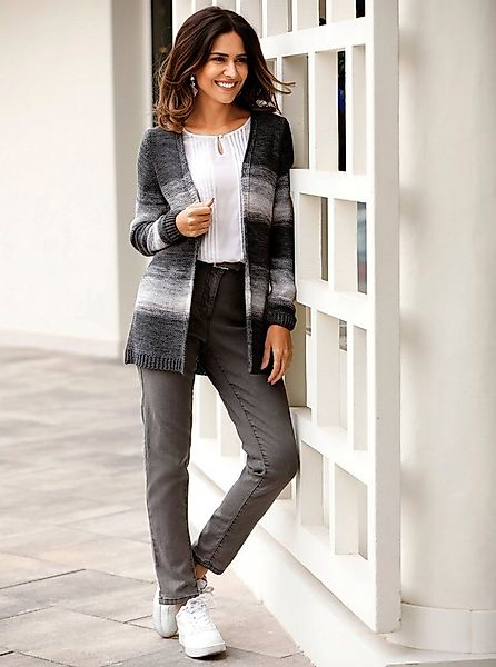 Sieh an! Strickjacke Long-Strickjacke Langarm Links-Strick günstig online kaufen