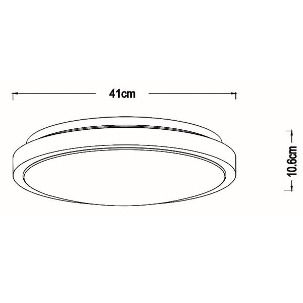 LED Deckenleuchte Dasher in Weiß 24W 1300lm IP44 410mm günstig online kaufen