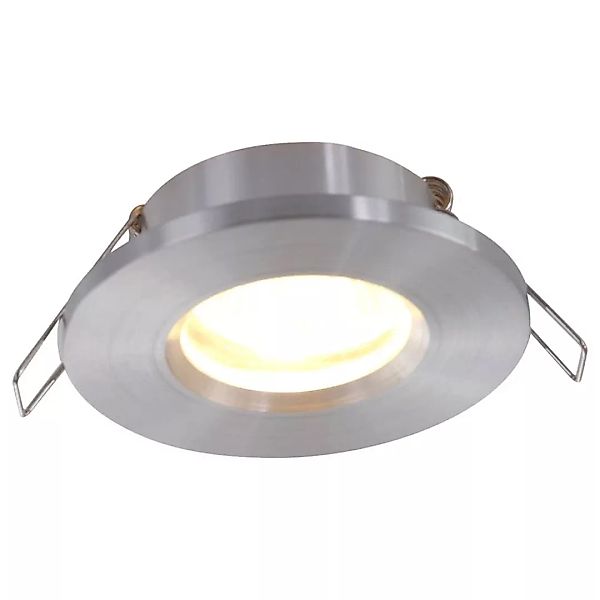 LED Einbauspot Pélite in Silber 4,6W 350lm GU10 IP44 günstig online kaufen