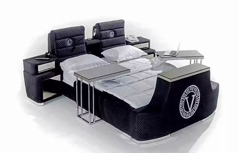 JVmoebel Bett Modernes Doppelbett blau Luxus Doppelbett modernes Design Bet günstig online kaufen