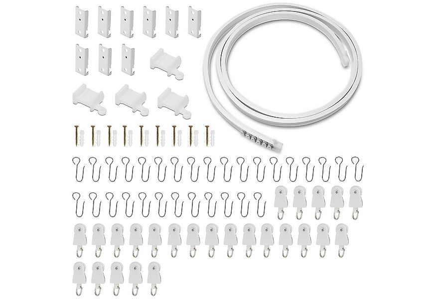 Clanmacy Gardinenschiene Gardinenschiene Biegbar Flexibel Vorhangschiene,3M günstig online kaufen