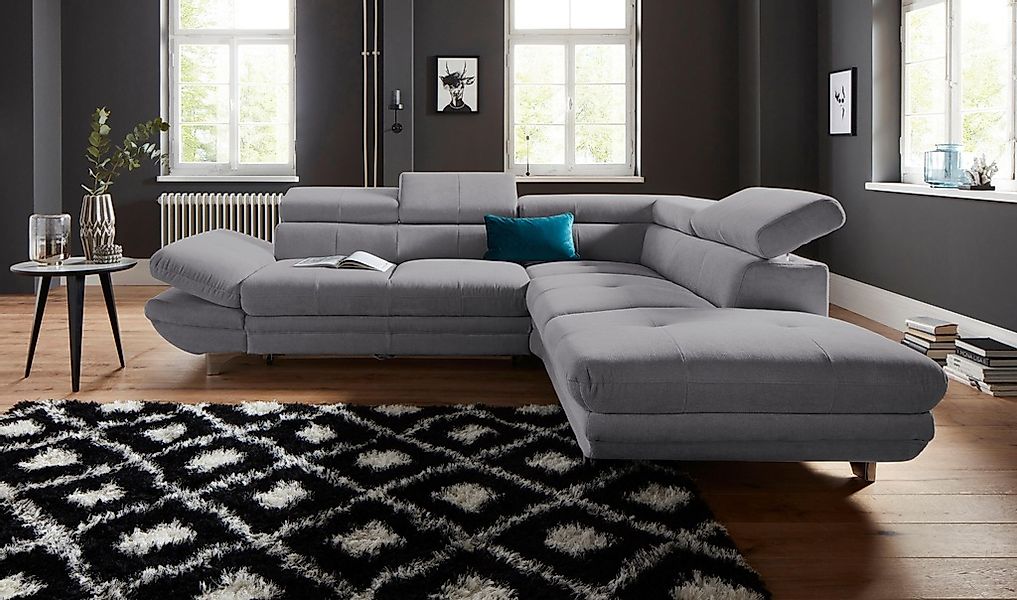 COTTA Ecksofa "Enterprise L-Form", mit Arm- & Kopfteilverstellung, wahlweis günstig online kaufen