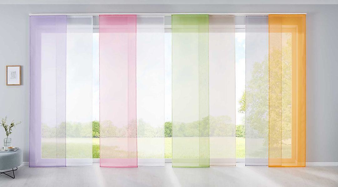 Gardinenbox Schiebegardine (1 St), Paneelwagen, transparent, Flächenvorhang günstig online kaufen