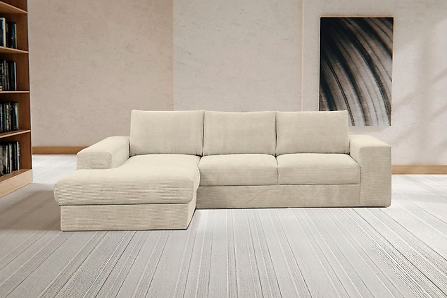 WERK2 Ecksofa »Rozzana Design Ecksofa mit hohem Komfort, zeitlos & elegant, günstig online kaufen