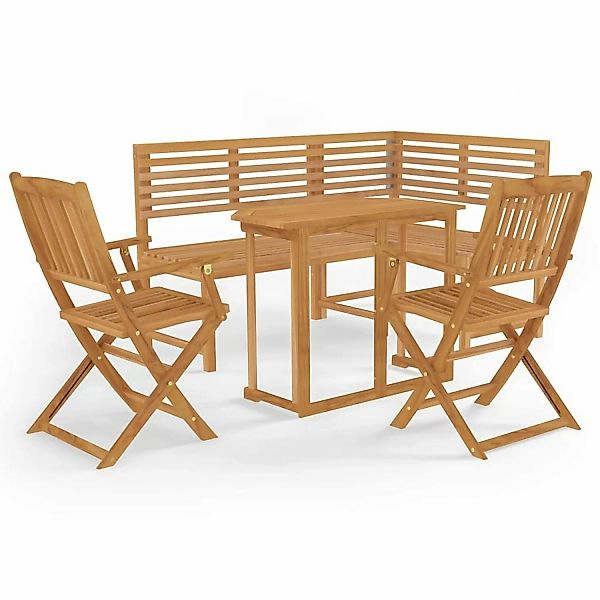 4-tlg. Bistro-set Massivholz Akazie günstig online kaufen