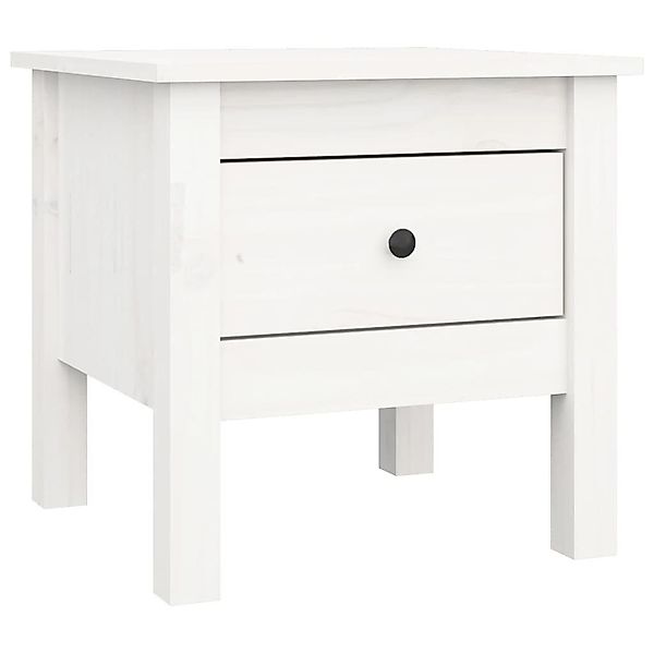 furnicato Beistelltisch Weiß 40x40x39 cm Massivholz günstig online kaufen