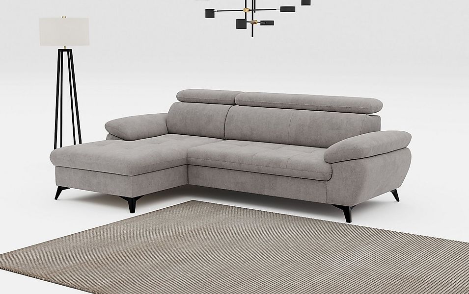 COTTA Ecksofa Hudson L-Form, mit Kopfteilverstellung, wahlweise mit Bettfun günstig online kaufen