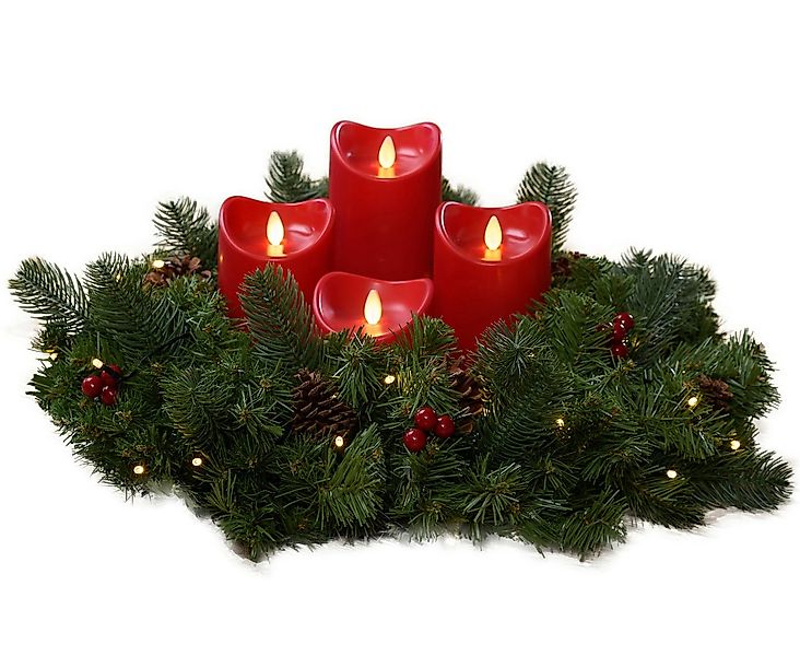 BONETTI Adventskranz Künstlicher Adventskranz mit Lichterkette und 4 LED Ke günstig online kaufen