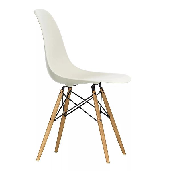 Vitra - Eames Plastic Side Chair DSW Gestell Esche - kieselstein/Sitzschale günstig online kaufen