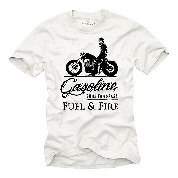 MAKAYA Print-Shirt Herren Motorrad Bekleidung Biker Motiv Männer Geschenke günstig online kaufen
