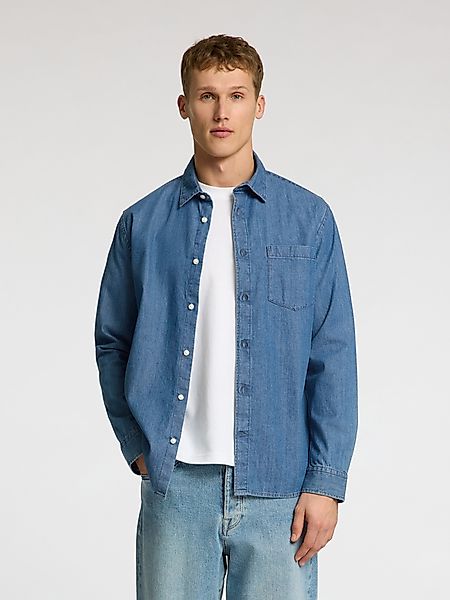 Selected Langarmhemd SLHREGCARLO DENIM LS SHIRT günstig online kaufen