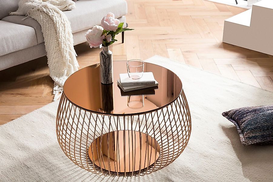 SalesFever Couchtisch, Kristallglasplatte mit Marmordruck oder günstig online kaufen