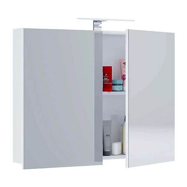 Badspiegelschrank günstig weiss in modernem Design 60 cm hoch günstig online kaufen