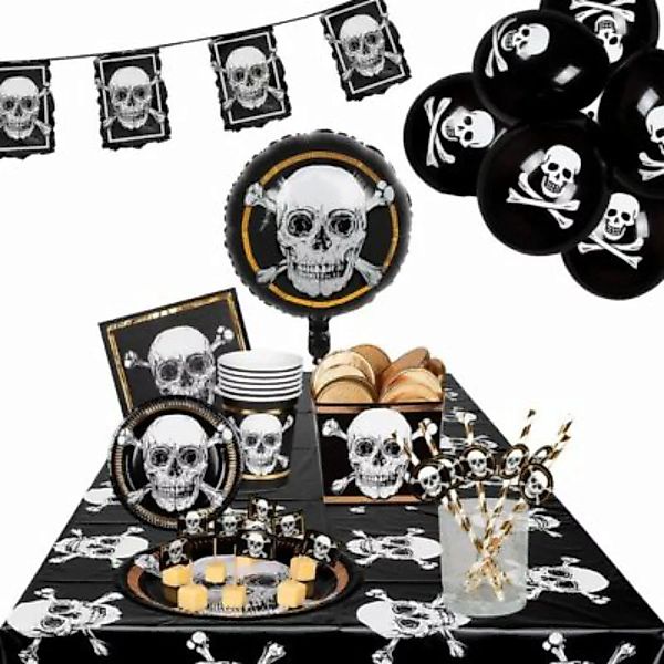 METAMORPH Piraten Party Deko Set 69-teilig schwarz günstig online kaufen