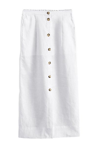 Next Bleistiftrock Geknöpfter Premium Bleistiftrock aus 100 % Leinen (1-tlg günstig online kaufen