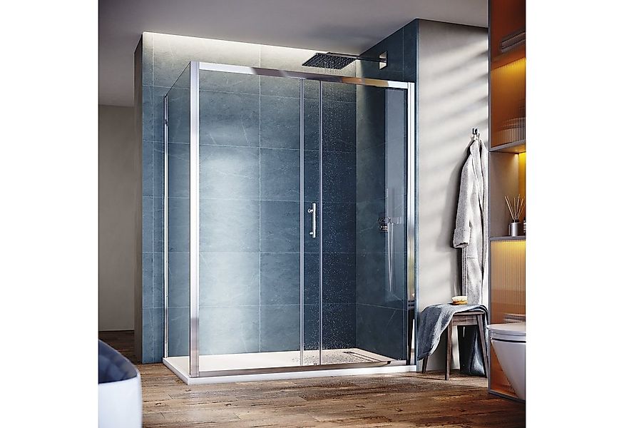 SONNI Eckdusche Duschkabinen,Eckdusche,Einzelschiebetür,100-170 x 185cm, Bx günstig online kaufen