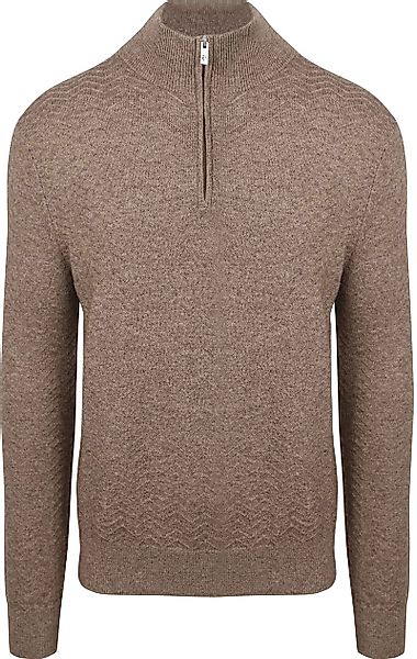 R2 Pullover Halfzip Weave Structure Taupe - Größe L günstig online kaufen