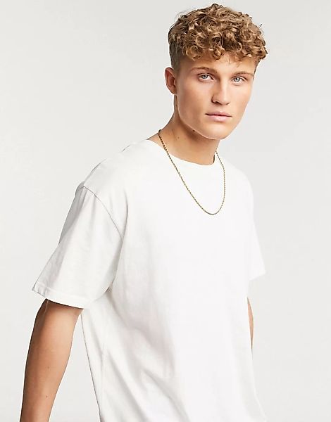 Brave Soul – Oversize-T-Shirt in gebrochenem Weiß günstig online kaufen