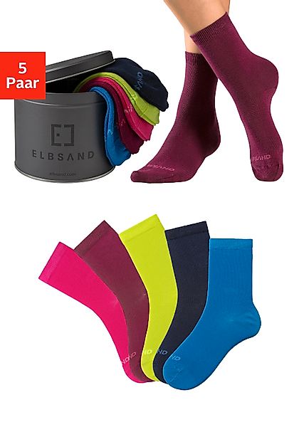 Elbsand Socken Dose, 5 Stk. tlg. verpackt in praktischer Metalldose günstig online kaufen