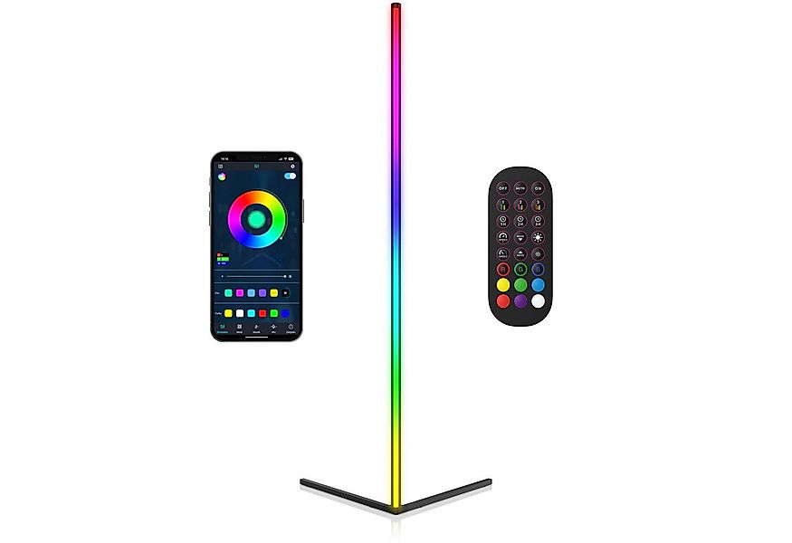 BEARWARE LED Stehlampe Smart Ecklampe, RGB Stimmungslicht mit Bluetooth App günstig online kaufen