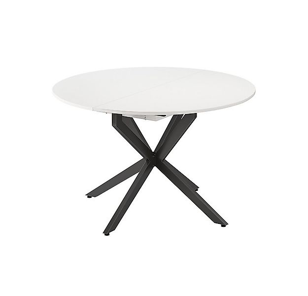 Vicco Esstisch Loyd, Weiß/Schwarz, 120 x 120 cm ausziehbar günstig online kaufen