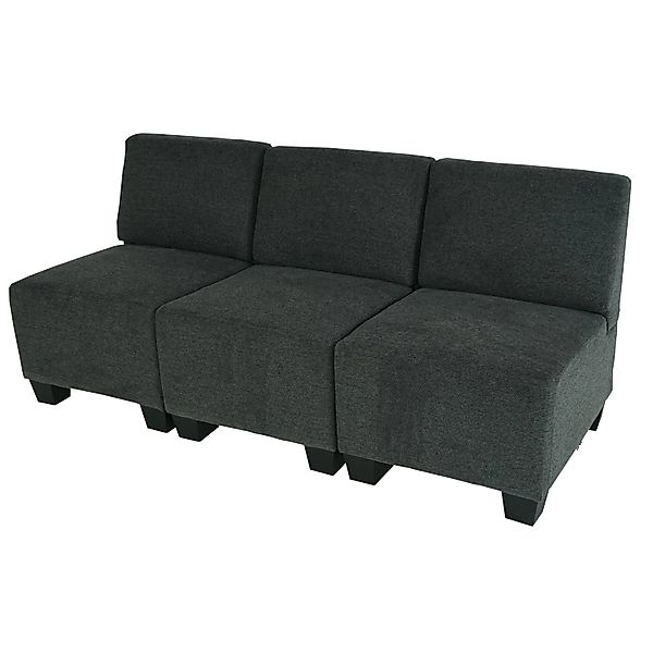MCW Modular 3-Sitzer Sofa Couch Moncalieri Anthrazit-Grau ohne Armlehnen günstig online kaufen
