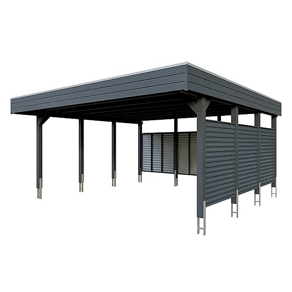 Skanholz Doppelcarport »Friesland Set 13« Massivholz 514 cm Anthrazit günstig online kaufen