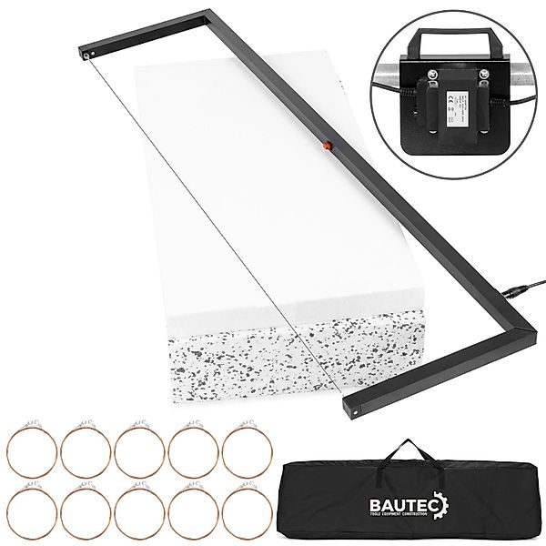 BAUTEC Styrobow 330mm 200W Handschneidebügel mit 10 Schneidedrähten und Sof günstig online kaufen