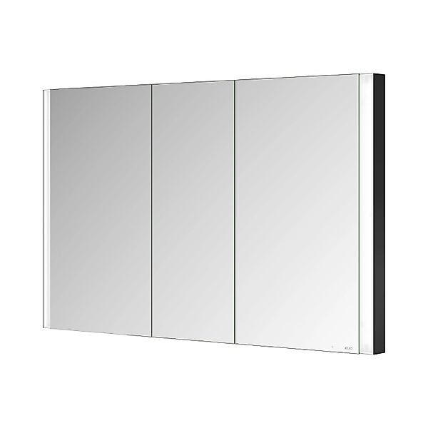 KEUCO Unterputz-LED-Spiegelschrank Royal Diez 120cm 3 Türen Seiten Schwarz günstig online kaufen