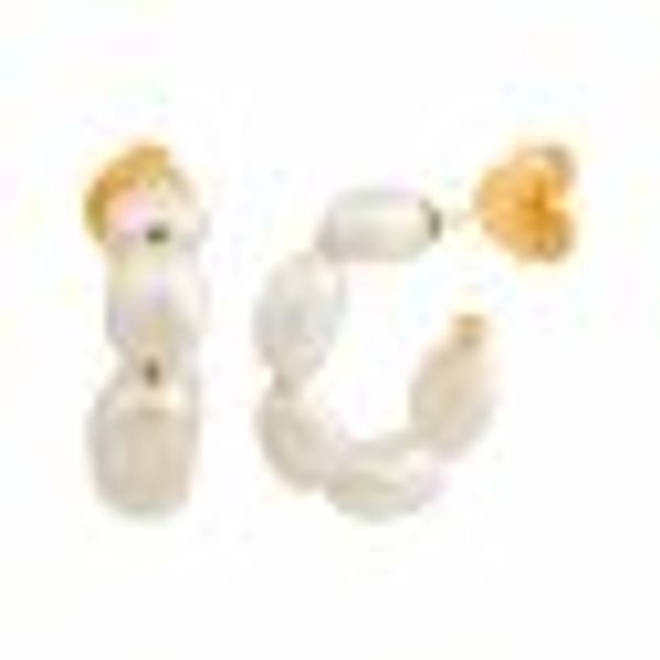 Creolen 925 Silber vergoldet mit Perlen günstig online kaufen